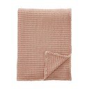 Pătură roz prăfuit din bumbac 150x200 cm Jaipur Chunky Waffle – Pineapple Elephant