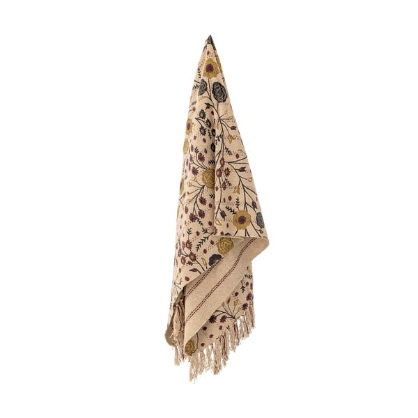 Pătură maro din bumbac reciclat 130x160 cm Eydis – Bloomingville