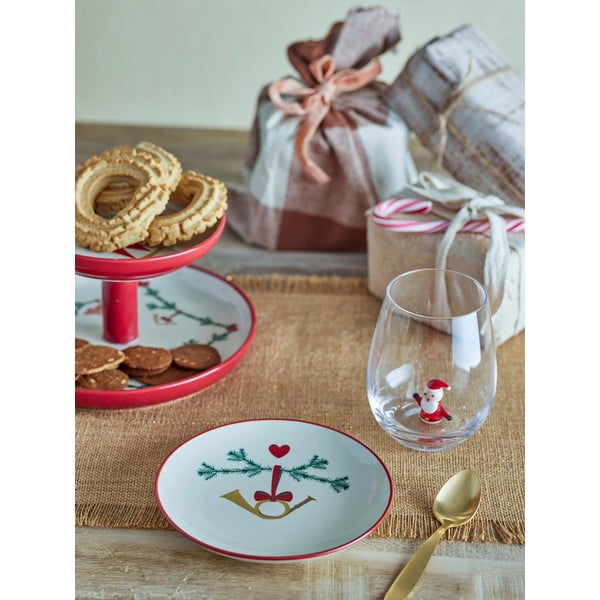 Farfurii crem 2 buc. pentru desert  din gresie ø 16 cm  cu model de Crăciun Yule – Bloomingville-image-2