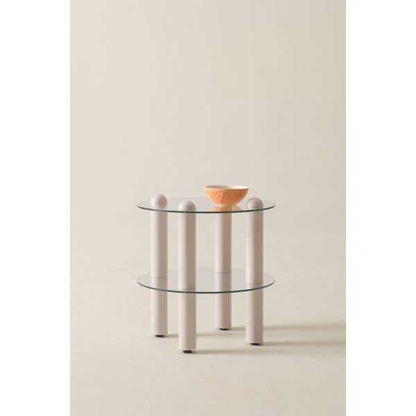 Măsuță auxiliară rotundă din sticlă ø 48 cm Egan – Jotex-image-1