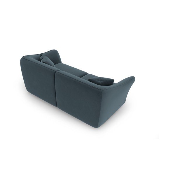 Canapea albastră cu tapițerie din catifea 206 cm Tokyo – Cosmopolitan Design-image-3
