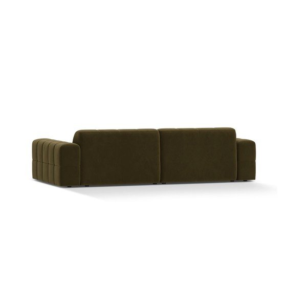Canapea kaki cu tapițerie din catifea 252 cm Chicago – Cosmopolitan Design-image-2