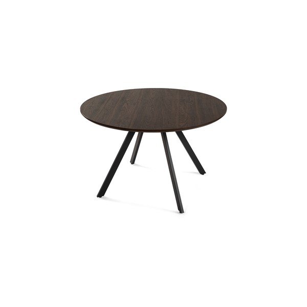 Masă de dining rotundă cu aspect de lemn de nuc ø 120 cm Rivo – Bonami Essentials-image-2