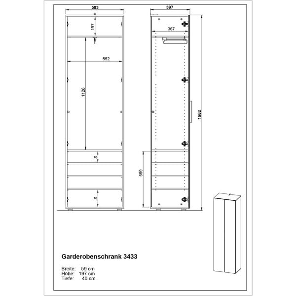 Dulap gri 59x197 cm Genova - Germania-image-3