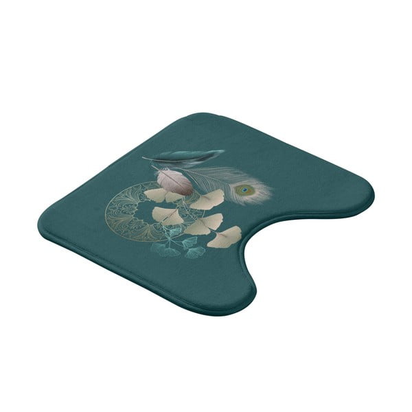 Covoraș de baie turcoaz pentru WC 45x45 cm Ginkoblue – douceur d'intérieur-image-2