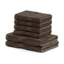 Set 6 prosoape DecoKing Bamby Brown, maro închis
