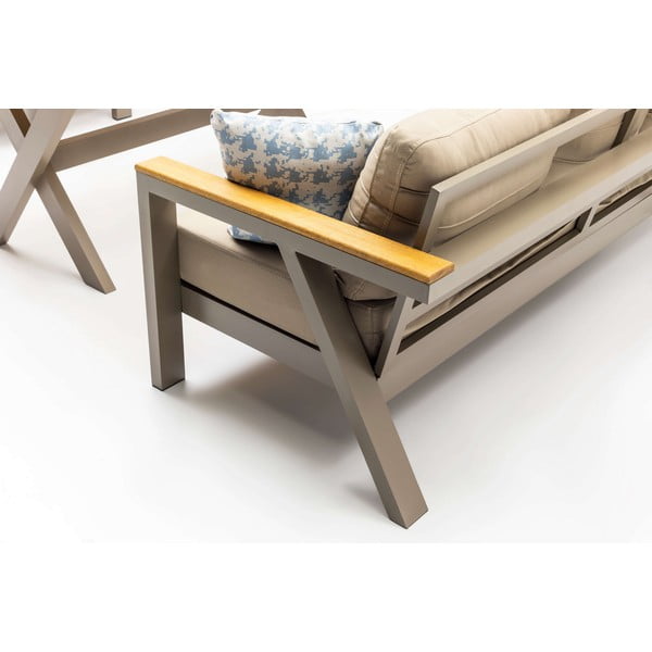 Set mobilier de grădină bej pentru șapte persoane Daisy – Floriane Garden-image-2