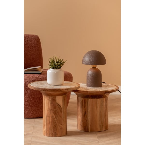 Măsuță auxiliară rotundă din lemn de mango ø 45 cm Tubo – Leitmotiv-image-1