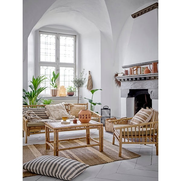 Canapea de grădină bej natural  din bambus Sole – Bloomingville-image-1
