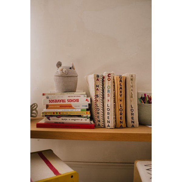 Coș de jucării pentru copii gri din material textil ø 15x15 cm Mini Renata the Rat – Lorena Canals-image-2