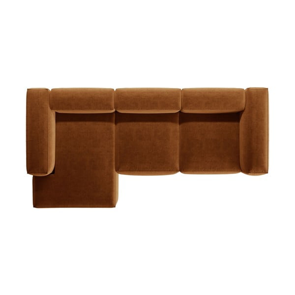 Colțar cărămiziu (cu colț pe partea stângă/cu șezlong) Bergamo – Cosmopolitan Design-image-3