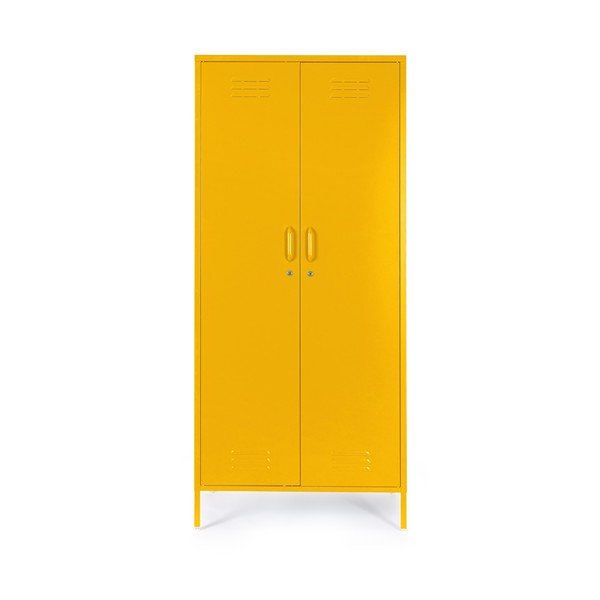 Dulap galben din metal cu încuietoare 80x185x50 cm Cambridge – Yes Everyday