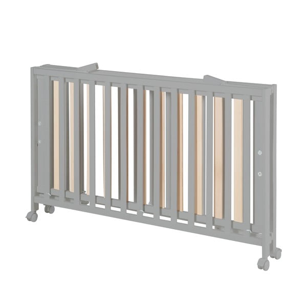 Pătuț pliabil gri cu roți 60x120 cm Fold up – Roba-image-3