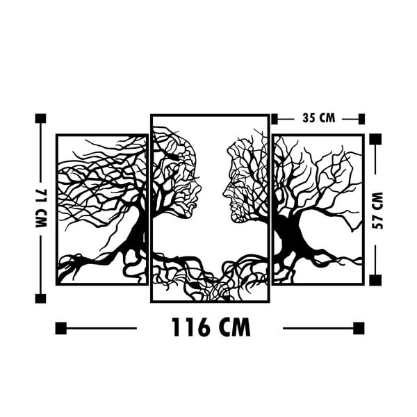 Decorațiune de perete Wallity Love on First Sight, negru-image-3