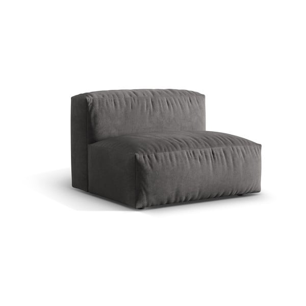 Modul pentru canapea modulară gri cu tapițerie din catifea (de mijloc) Martina – Micadoni -image-1