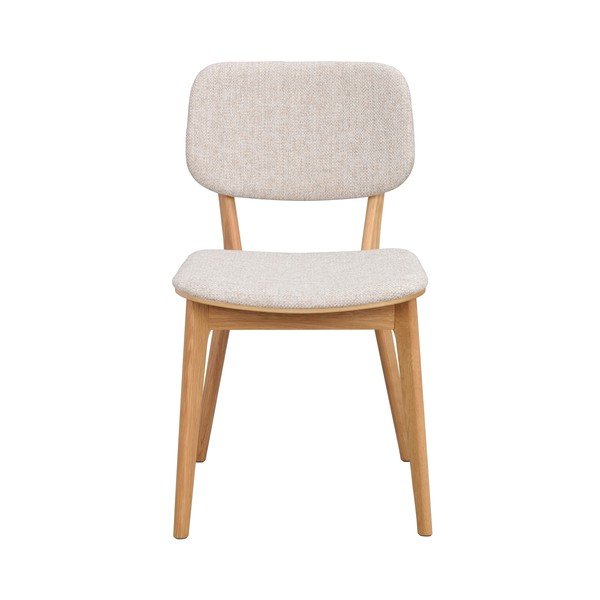 Scaun de dining crem/în culoare naturală din lemn de stejar Barrett – Rowico-image-4