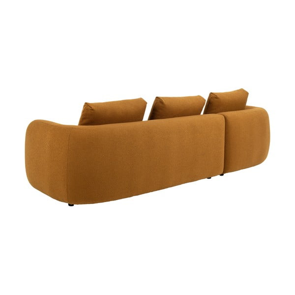 Colțar galben muștar cu tapițerie din stofă bouclé (colț dreapta) Imola – Bonami Selection-image-3