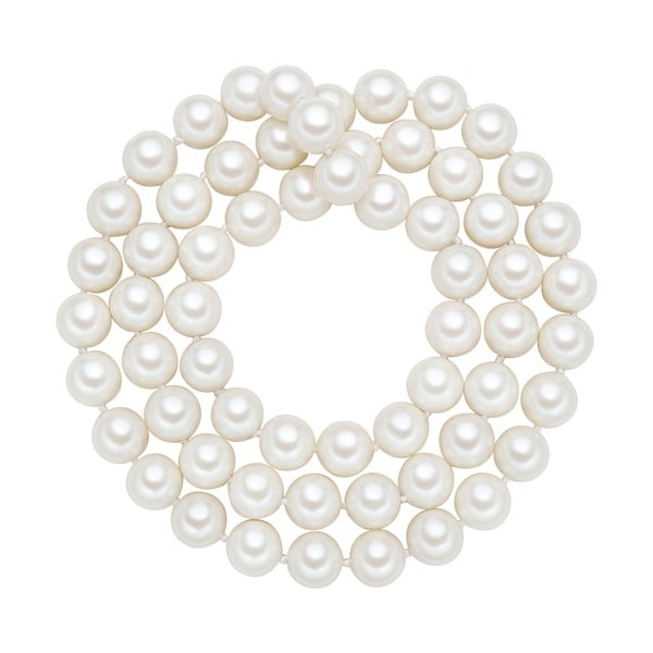 Lănțișor cu perle albe  ⌀ 12 mm Perldesse Muschel, lungime 80 cm   