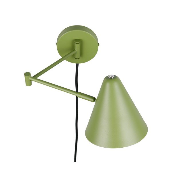 Aplică de perete verde cu structură flexibilă cu alimentare la priză ø 15 cm Cosima – Trio-image-4