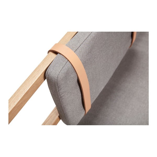 Bancă cu pernă Hübsch Oak Bench-image-1