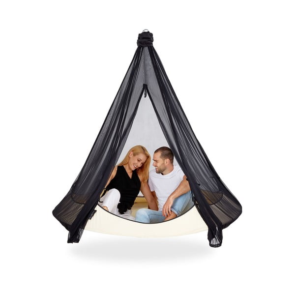 Plasă de țânțari neagră pentru leagăn ø 180 cm - Hangout Pod-image-2