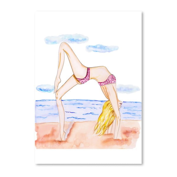 Poster Americanflat Beach Pilates, 42 x 30 cm