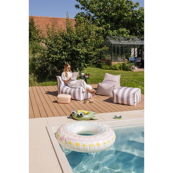 Beanbag pentru grădină alb-gri – Bonami Essentials-image-3