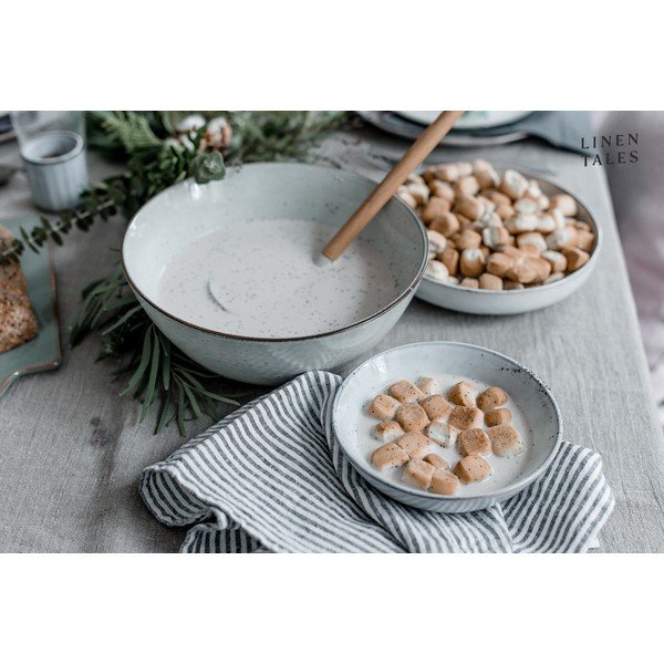 Prosop de vase din in 45x65 cm Thin Black Stripes – Linen Tales-image-2