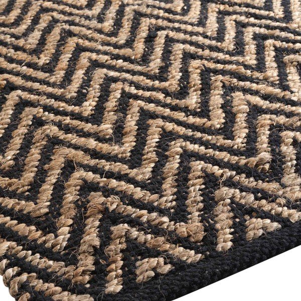 Covor negru-natural 120x170 cm Zigzag – douceur d'intérieur-image-3