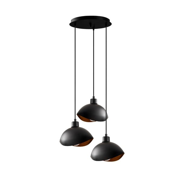 Lustră neagră cu abajur din metal ø 50 cm Sivani – Opviq lights-image-3