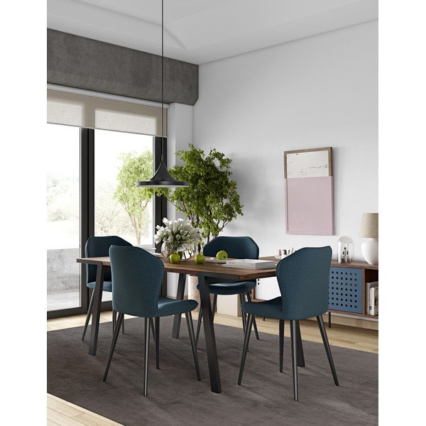 Masă de dining cu aspect de lemn de nuc 200x100 cm Drift - TemaHome-image-1