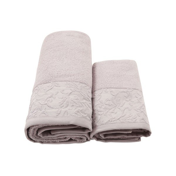 Set halat cu prosoape Crespo, vel. M/L, violet deschis-image-1
