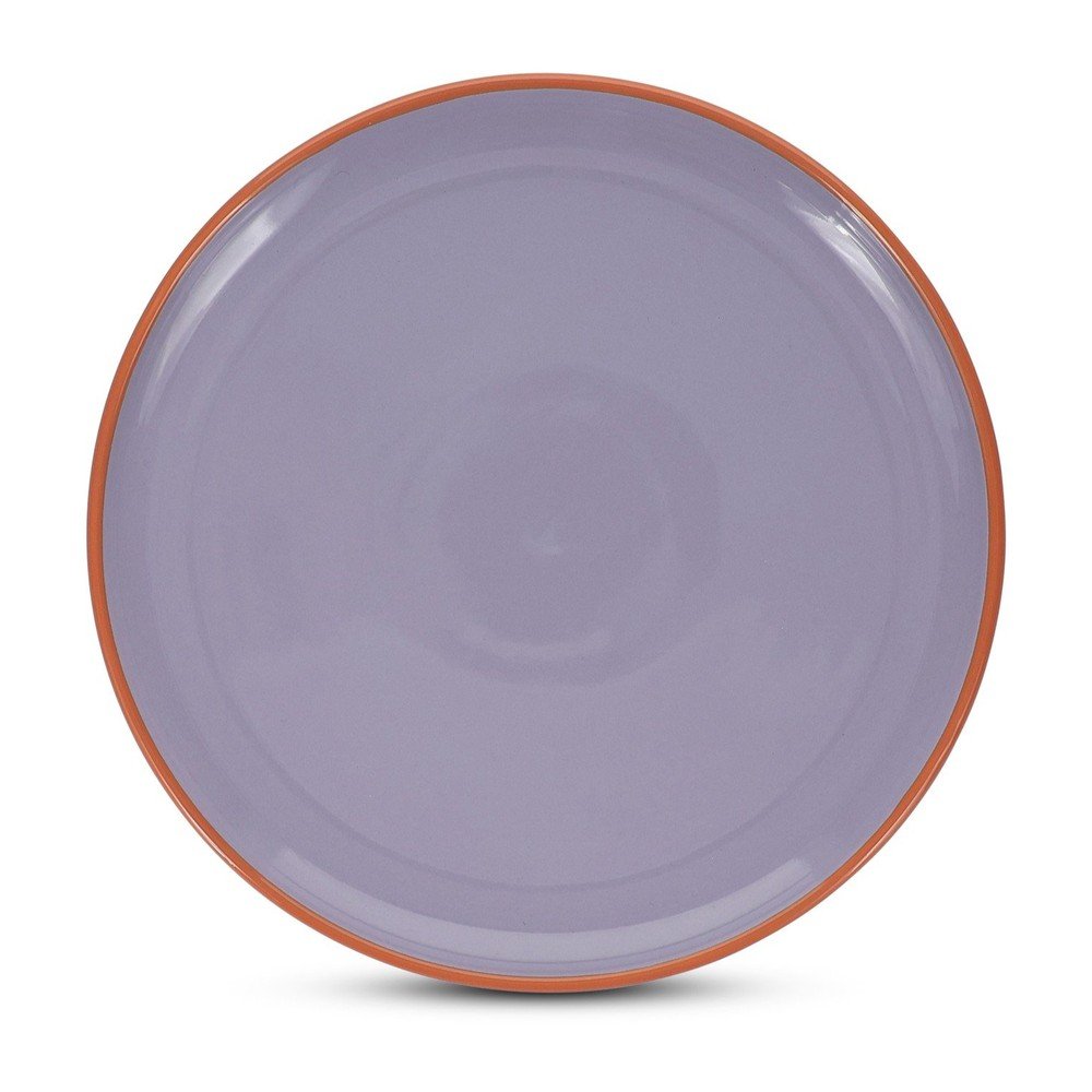 Farfurie portocalie/mov din gresie ø 26 cm Duo – ONA