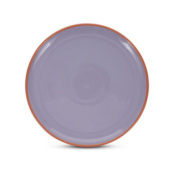 Farfurie portocalie/mov din gresie ø 26 cm Duo – ONA