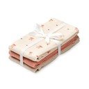 Scutece roz/bej 3 buc. din muselină 70x70 cm Bows – Cam Cam Copenhagen