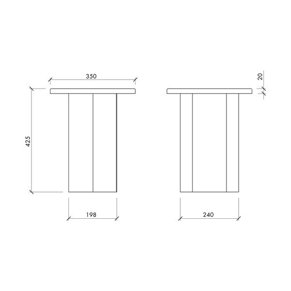 Măsuță auxiliară rotundă din metal ø 35 cm Sato – noo.ma-image-3