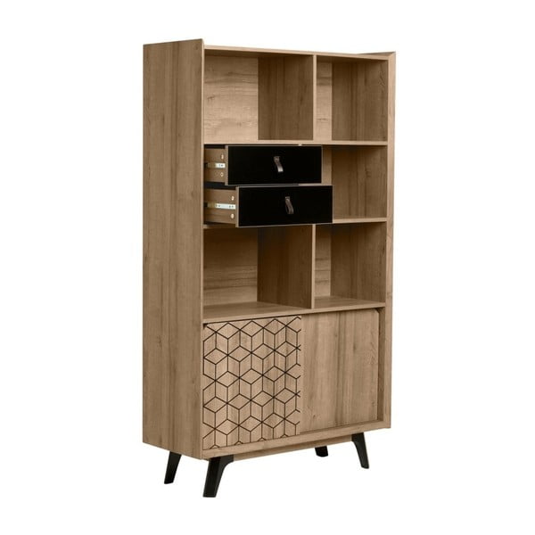 Bibliotecă în decor de lemn de stejar Marckeric Ceilan-image-2