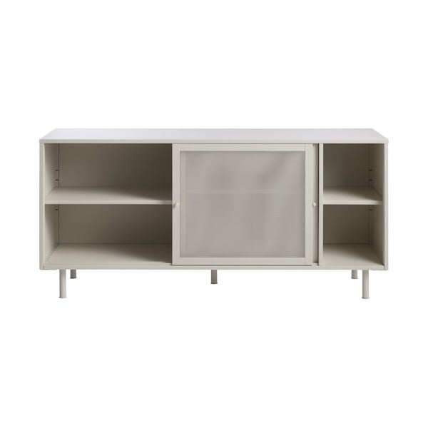 Comodă gri din metal cu ușă glisantă 160x75x47 cm Veep – Unique Furniture-image-3