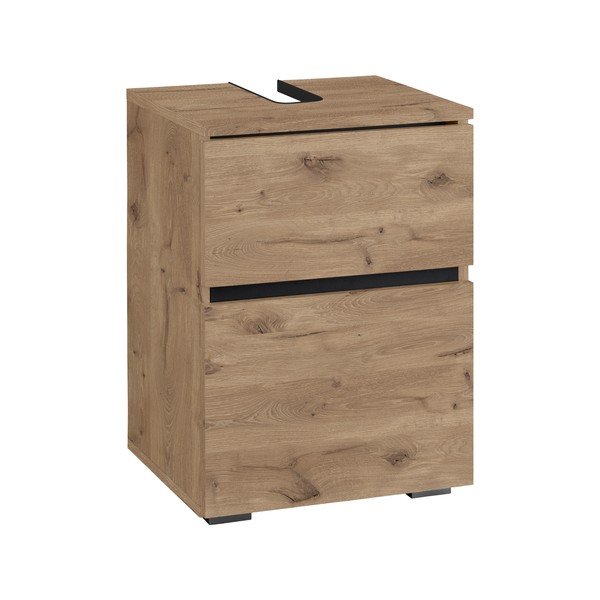 Dulap sub chiuvetă în culoare naturală cu aspect de lemn de stejar 40x55 cm Wisla – Støraa-image-1