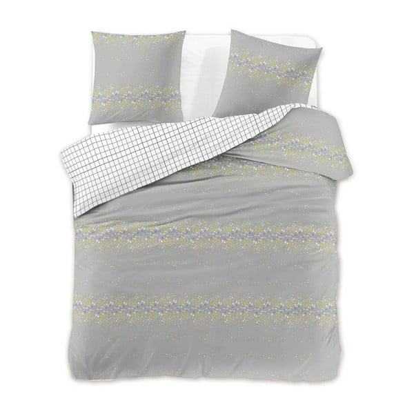 Lenjerie de pat gri din bumbac pentru pat dublu/extinsă 220x200 cm Sparkle – AmeliaHome