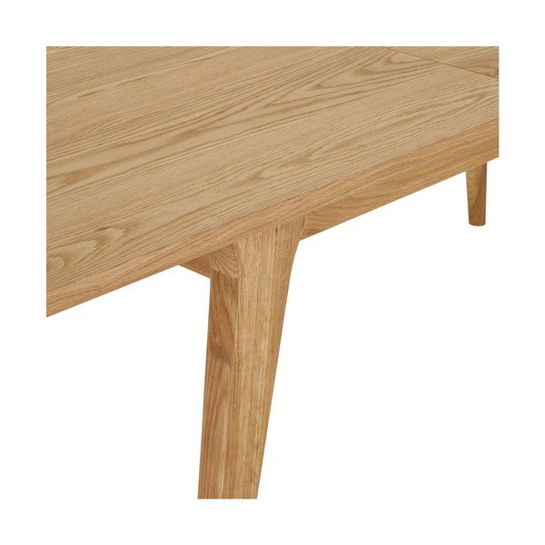 Masă de dining extensibilă cu aspect de lemn de stejar cu blat suplimentar 90x180 cm Darwin – House Nordic-image-3