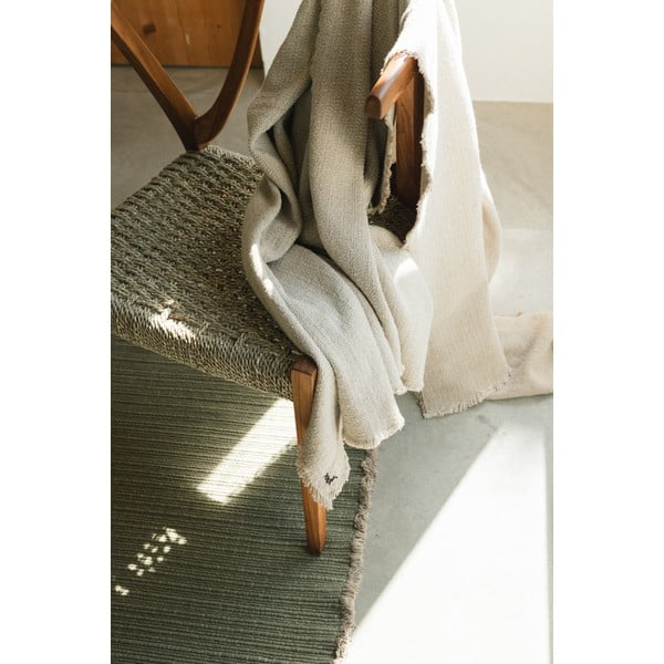 Pătură crem din bumbac 130x180 cm Handloom – Lorena Canals-image-1