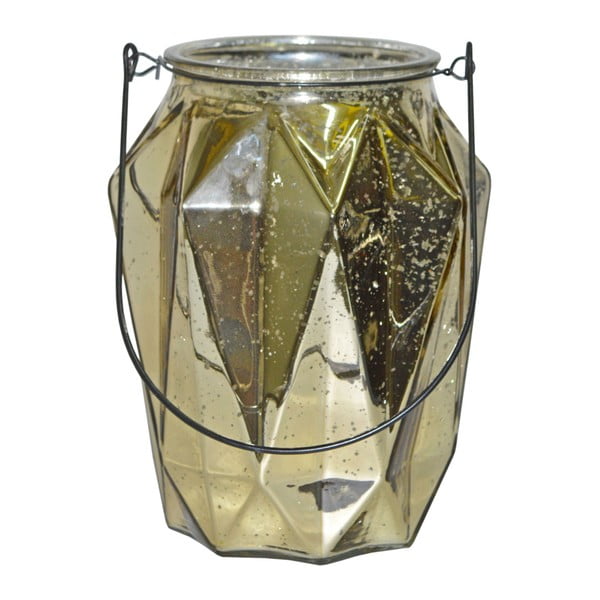 Sfeșnic din sticlă Ewax Glam, ⌀ 16,5 cm, auriu