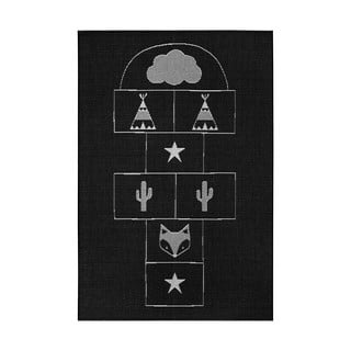 Covor pentru copii Ragami Games, 80x150 cm, negru
