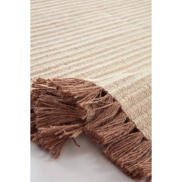 Covor crem țesut manual din amestec de bumbac 200x300 cm Channa – Jotex-image-3
