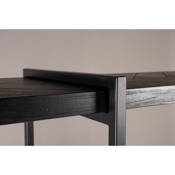 Bibliotecă cu aspect de lemn exotic neagră 140x146 cm Class - Dutchbone-image-3