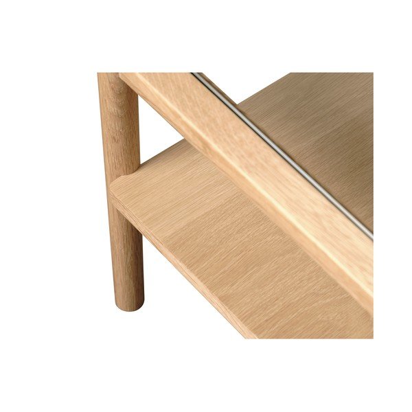 Măsuță de cafea în culoare naturală din sticlă 60x120 cm Elba – Unique Furniture-image-3