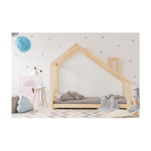 Cadru pat din lemn de pin, în formă de căsuță Adeko Mila DMS, 120 x 200 cm-image-1