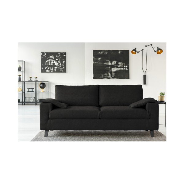 Canapea cu 3 locuri Cosmopolitan desing Munich, negru-image-3