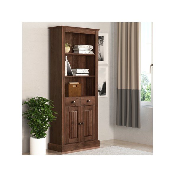 Bibliotecă maro din lemn de pin 181x31 cm Mille – Støraa-image-3